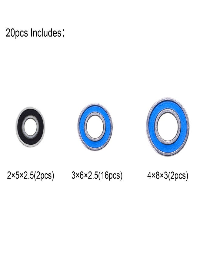 TOOMOD Stainless Steel Bearing Kit for 1/24 Axial SCX24 RC Truck Upgrades Replace Parts - Image 2